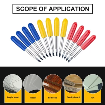 

12pcs Replacement Blades 30 45 60 Degree Deep Cut Fabric Cutting Blade for Cricut Explore Vinyl Cutting Machines