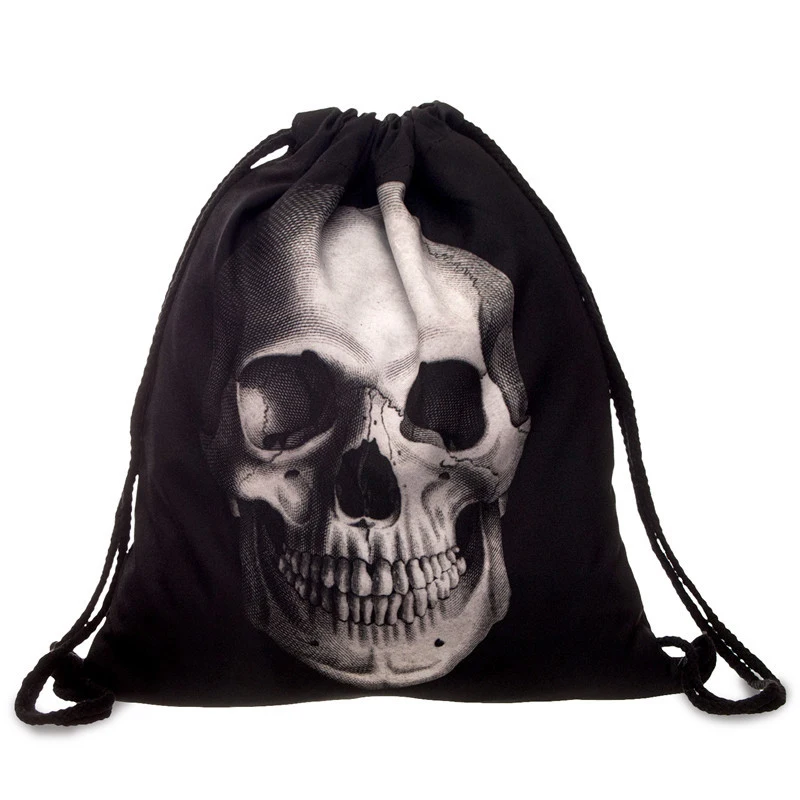 Комплект pocketrope сумка рюкзак с геометрическим рисунком 3D печать путешествия softback Сумка со шнурком мужские рюкзаки череп рюкзак