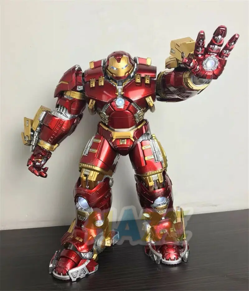 Comicave 1/12 Iron Man MK44 Hulkbuster Action Figure Alloy Led Movie Model 