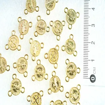 

Mini Rosary Center Catholic Mini Three Hole Charm Lady Center Necklace Charm Pendant Jewelry Making DIY Jewelry Accessories