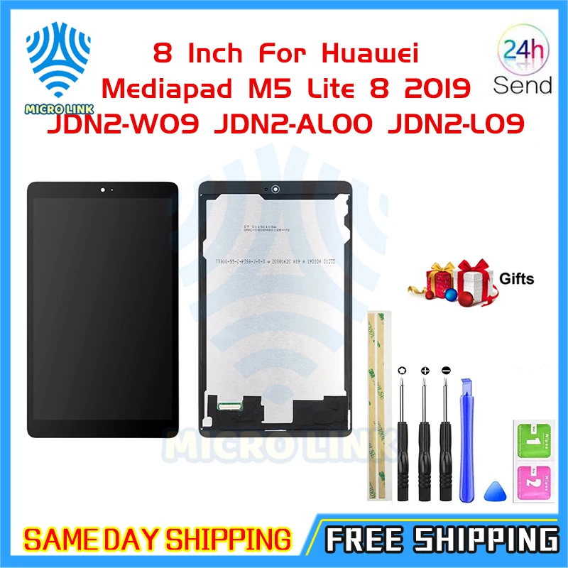 New 8 Inch For Huawei Mediapad M5 Lite 2019 JDN2-W09 JDN2-AL00 JDN2-L09 LCD Display Touch Screen Digitizer Assembly | Компьютеры и
