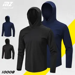 MZ спортивная мужская толстовка с капюшоном на осень и зиму, пуловер с капюшоном для фитнеса, пальто для бега, тренировочная Повседневная