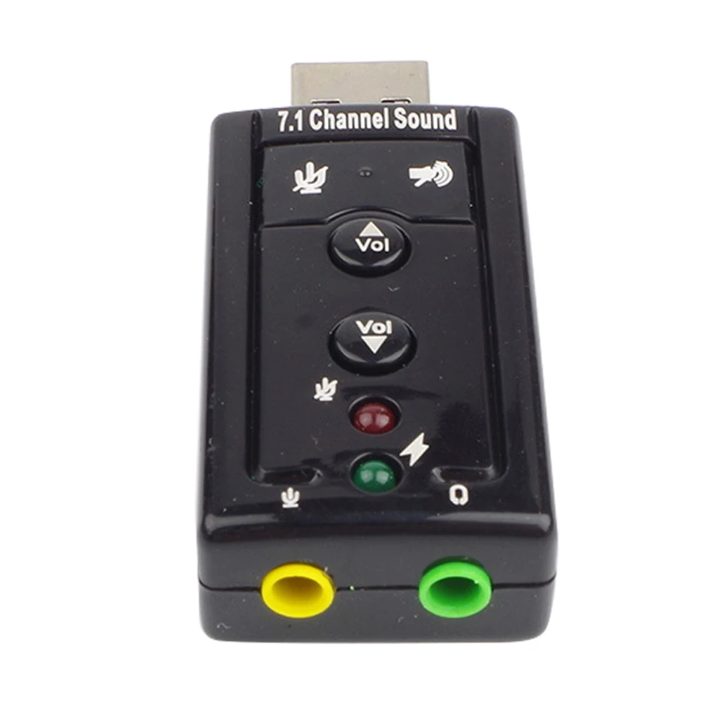 2020 новая кнопка управления внешний USB 7 1 канал 3D Стерео Аудио Звуковая карта для