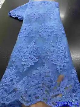 

African Net Lace Fabric Embroidered Nigerian Lace Fabrics Wedding 2020 High Quality French Tulle Lace Fabric For Dress YA3251B-4