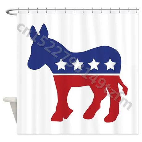 Водонепроницаемая занавеска для душа s Democrat Donkey, занавеска для душа, полиэфирная ткань, занавеска для ванной комнаты с 12 крючками