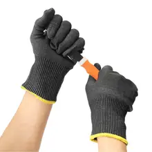 Safety Cut Stab Resistant Stainless Steel Wire Metal Mesh Butcher Gloves Cut-Resistant Safety Gloves NEW Black
