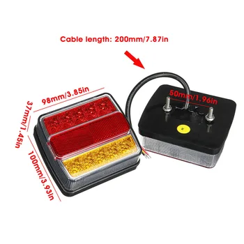 

16LED Trailer Tail Light Waterproof Rear reflector Taillight Boat Truck