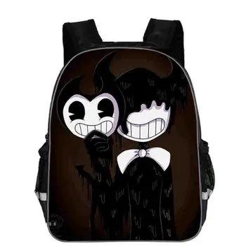 

16inch Cute Backpack For Kids School Bendy and The Ink Machine Bag For Children Girls Boys Print Bookbags For Teenagers