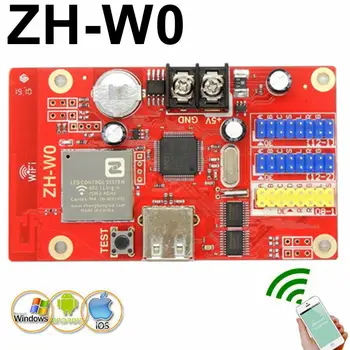 

Free ship ZH-W0 wifi led controller card 1024*32 pixels wifi+USB P10,f3.75 module display support PC,phone,Pad sending message