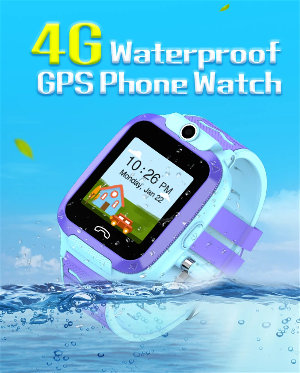 4G Детские умные часы IP67 водонепроницаемые часы видео звонки телефон SOS Вызов умные часы Q51 Детские умные часы gps часы PKQ50