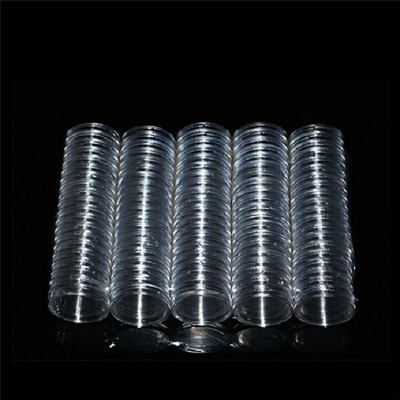 plastic storage bins 10Pcs/Lot Dia 18/19/20/23/25/26/28/30/36mm Round Transparent Coin Capsules Crafts Containers Storage/Collection Boxes Holders decorative storage bins