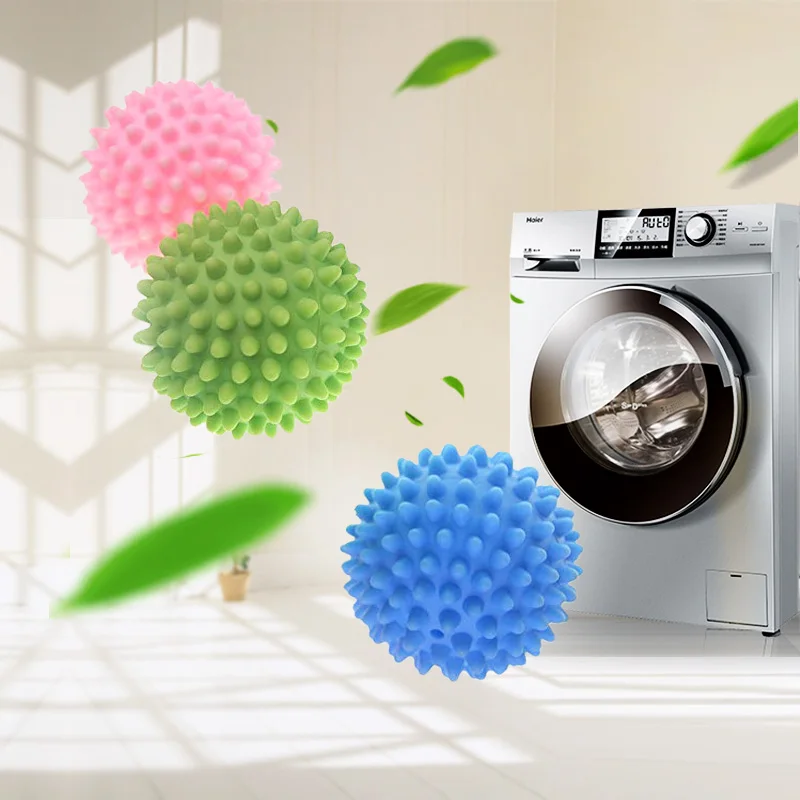 

PVC Dryer Balls Reusable Clean Tools Laundry Washing Drying Fabric Softener Ball Dry Laundry Products Accessories Wash 1PC/2PCS