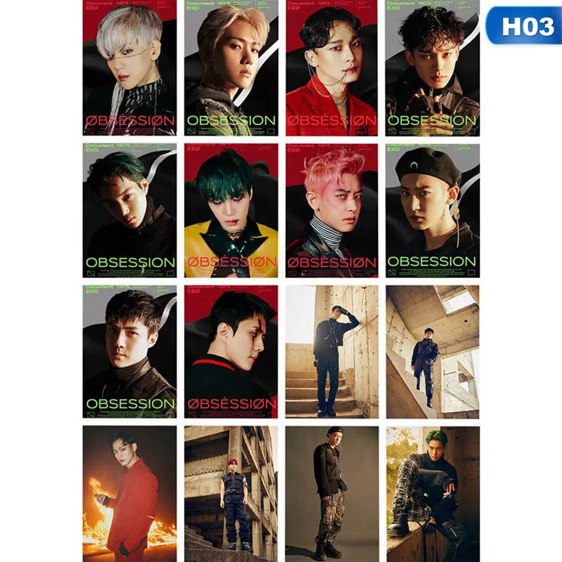 Kpop EXO X-EXO CHANYEOL KAI CHEN BAEKHYUN SEHUN SUHO альбом навязчивый вокруг небольшой карты LOMO Card