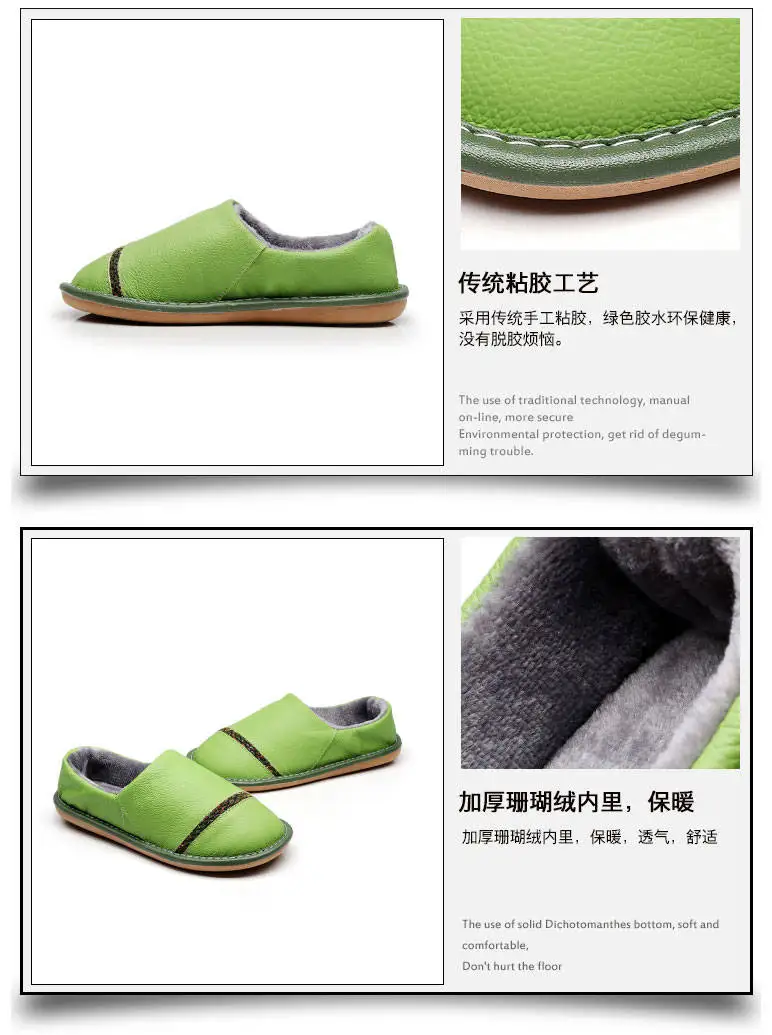 Genuine leather shoes for men home slippers flat natural rubber slippers male High quality unisex fur shoes chaussures hommes