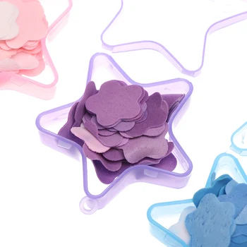 

5Pcs Mini Portable Soap Flakes Child Hand Washing Scented Soap Paper Petal Fruit Soaps Flower Set For Travel Bath Office School
