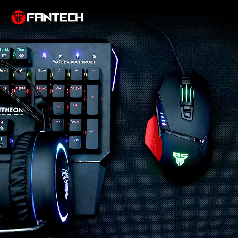Fantech X11, компьютерная мышь для макросъемки, цвет Rgb, Usb, Проводная Подсветка, 8000 точек/дюйм, 8 кнопок, оптическая игровая мышь для ПК, Pubg Gamer Cs