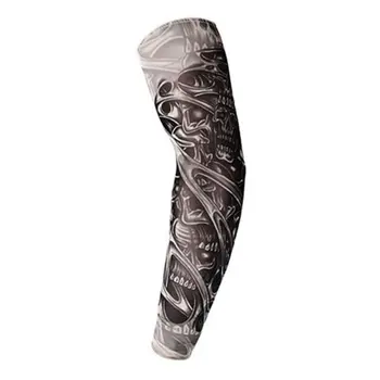 

Single Unisex Arm Sleeve Sunscreen Sunburn Sleeve Crossbones Tattoo Sunscreen Sleeve Protector Light Skin Friendly Outdoor