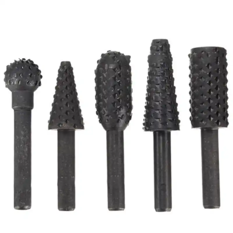 5PCS tallar para trabajar la madera DIY Set Juego de brocas para tallado y grabado en madera Herramientas de tallado para cortar la ra/íz de fresado