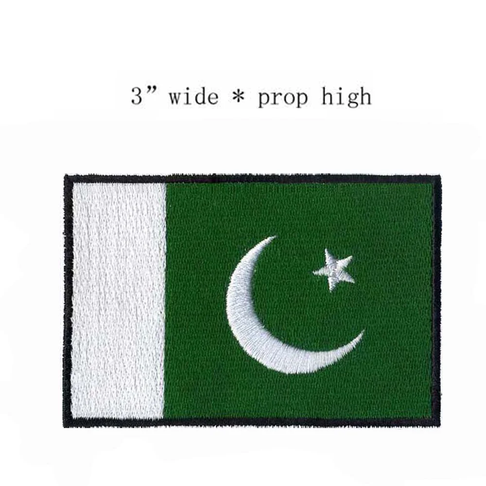 Pakistan Iron On Embroidery Flag Patches Logos 3" Wide Patches AliExpress