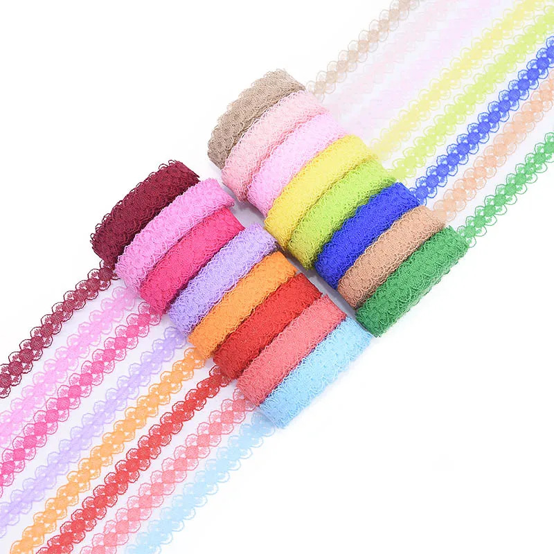 

20/50yards 14mm Width Lace Ribbon Handicrafts Embroidered Net Cord Lace Trimming Fabric for DIY Sewing Ribbon Skirt Accessories