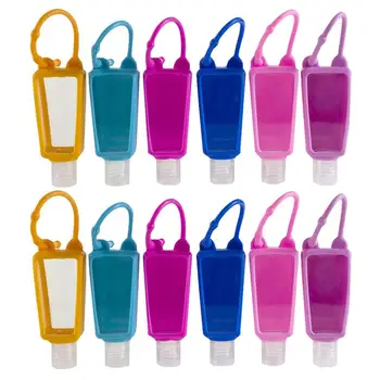 

18Pcs 30ML Refillable Plastic Travel Bottles Storage Containers Compact Portable Reusable Lotion Bottles Key Chain Holders