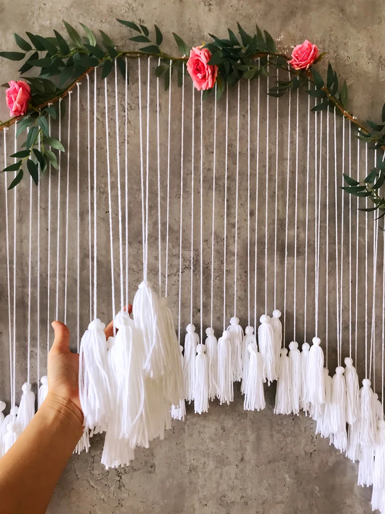 Скандинавские ручные макраме настенные подвесные украшения для отеля свадебной церемонии занавески перегородки настенные гобелены одеяло подарок Бохо Декор