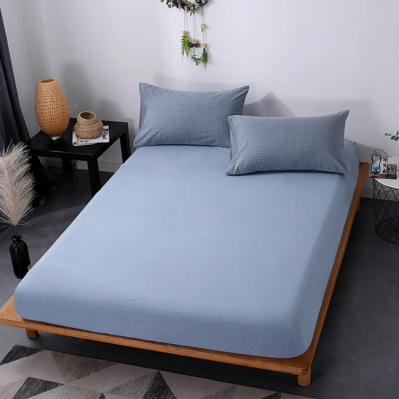 Washed Cotton Cool Bedding Set Knitting Home Textile Solid Color Comforter Cover Flat / Fitted Sheet King Queen Twin Full Size Washed Cotton Cool Bedding Set Knitting Home Textile Solid Color Comforter Cover Flat / Fitted Sheet King Queen Twin Full Size