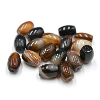 

FLTMRH 8x10mm Olivary Rice Botswana Agates Beads Natural Stone Beads DIY Loose Bead For Jewelry Making Strand