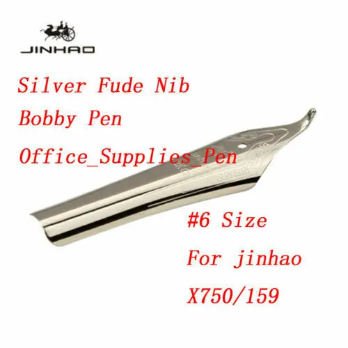 Jinhao X450 каллиграфия авторучка чернильная ручка толстый корпус 1,0 мм 18KGP Изогнутый наконечник для письма подарок канцелярские принадлежности офисные школьные принадлежности - Цвет: Silver Fude Nib