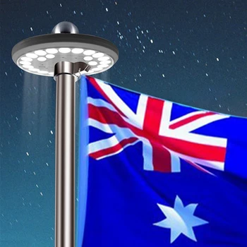 

26 LEDs Solar Powered Flagpole Flag Pole Light Super Bright Light Waterproof Downlight Emergency Lamp for Most 15-25ft Flag Pole