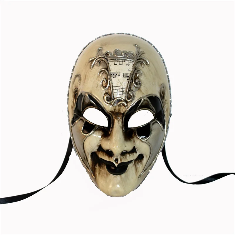 Handmade New Antique Party Mask Half Face Venice Show Flame Crack Mask Male Decor Accessories Cosplay Halloween Cosplay Party Masks Aliexpress