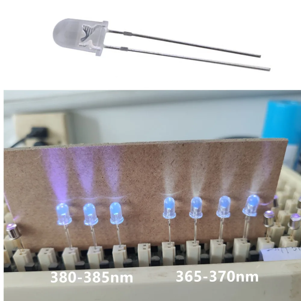 5 мм 365nm 385nm УФ круглый погружной светодиодный диоды