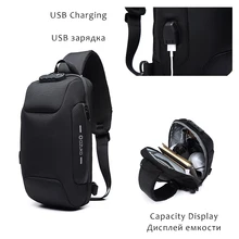 OZUKO нагрудный рюкзак для мужчин многофункциональная сумка через плечо для мужчин Противоугонная сумка-мессенджер мужские водонепроницаемые сумочки через плечо