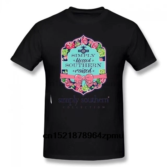 

Men T shirt Simply Southern Preppy Simply Blessed Basic Casual Short (Regular and Big and Tall Sizes Included) women