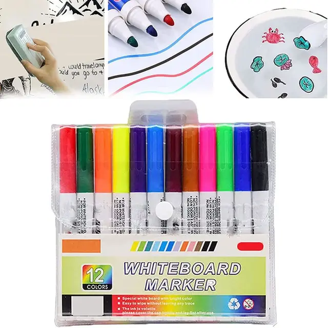 Magical Water Painting Pen Water Floating Doodle Pens Reusable Colorful Children Montessori Drawing Markers Early Education Toys 2