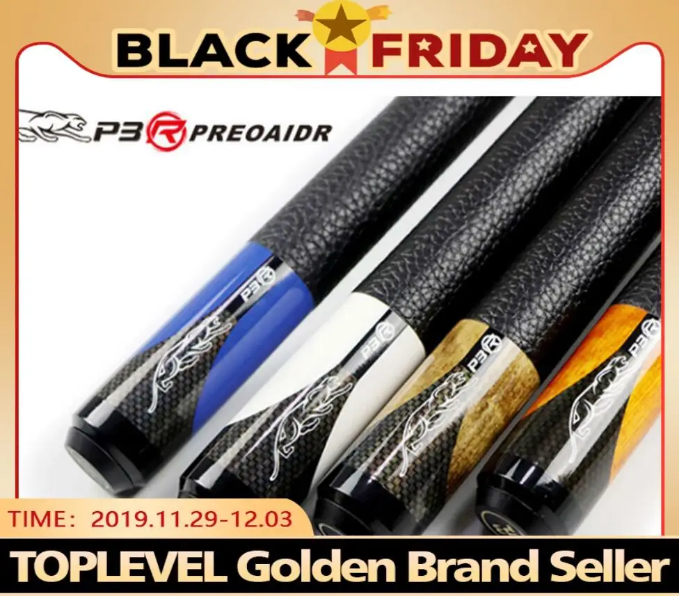 

PREOAIDR 3142 Brand P3R Pool Cue Billiard Stick 10mm/11.5mm/13mm Tip Blue/Orange/White/Brown Colors Billiard Kit Durable China