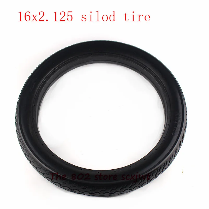 16 inch tyre 16*2.125 solid tire Electric Vehicle tire 16x2.125 Non inflation tubeless tyre fits Folding electric bicycle E-bike