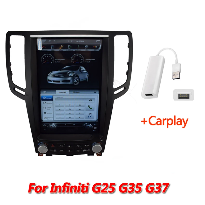 Add Carplay Для Infiniti G25 G35 G37 2013 Android мультимедийный плеер Автомобильный сенсорный экран gps навигация поддержка Carplay - Цвет: Add Carplay