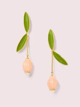 

European and American enamel leaves exquisite temperament earrings earrings