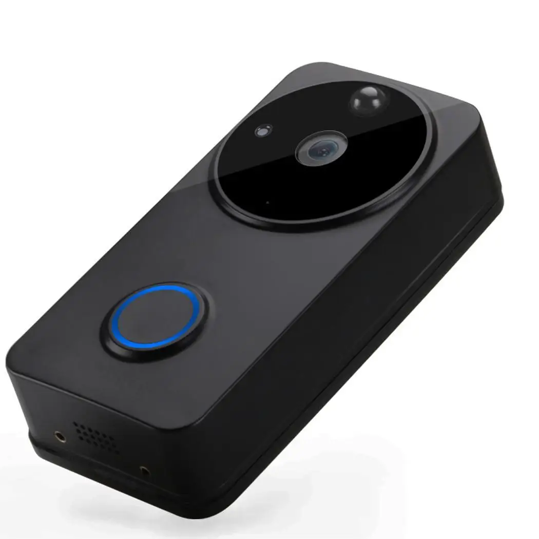 

Wireless Smart 1080P HD Security WiFi 170mAh 2.4GHz Camera 166 Degree Wide Angle Video Doorbell Black, Gray