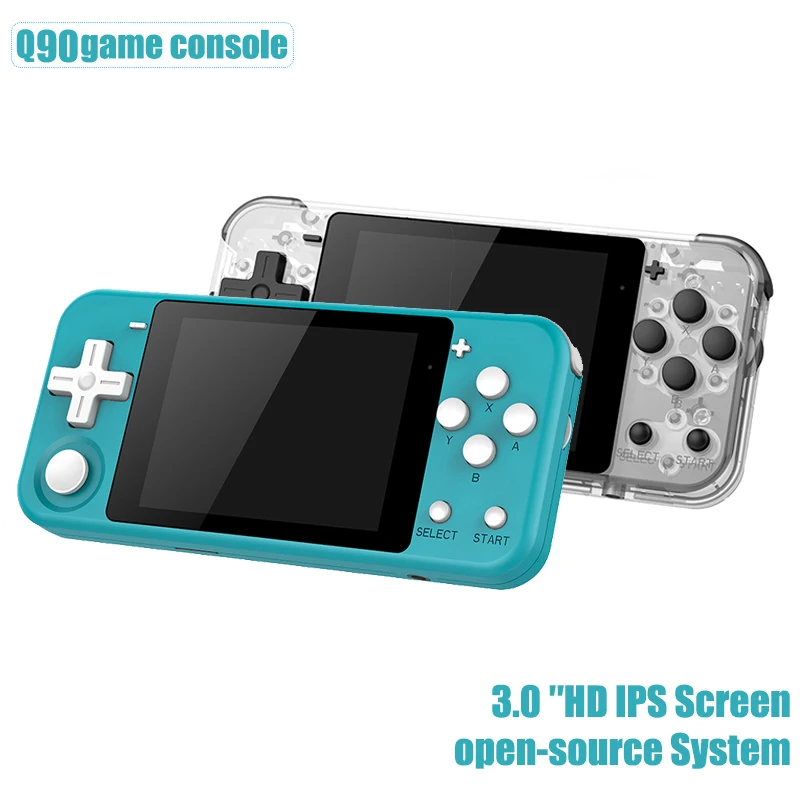 

Q90 Handheld Video Game Console Retro Games 3 "HD IPS Screen Kids Gift 16 Simulator Support PS1 3D games Open Source Dual System