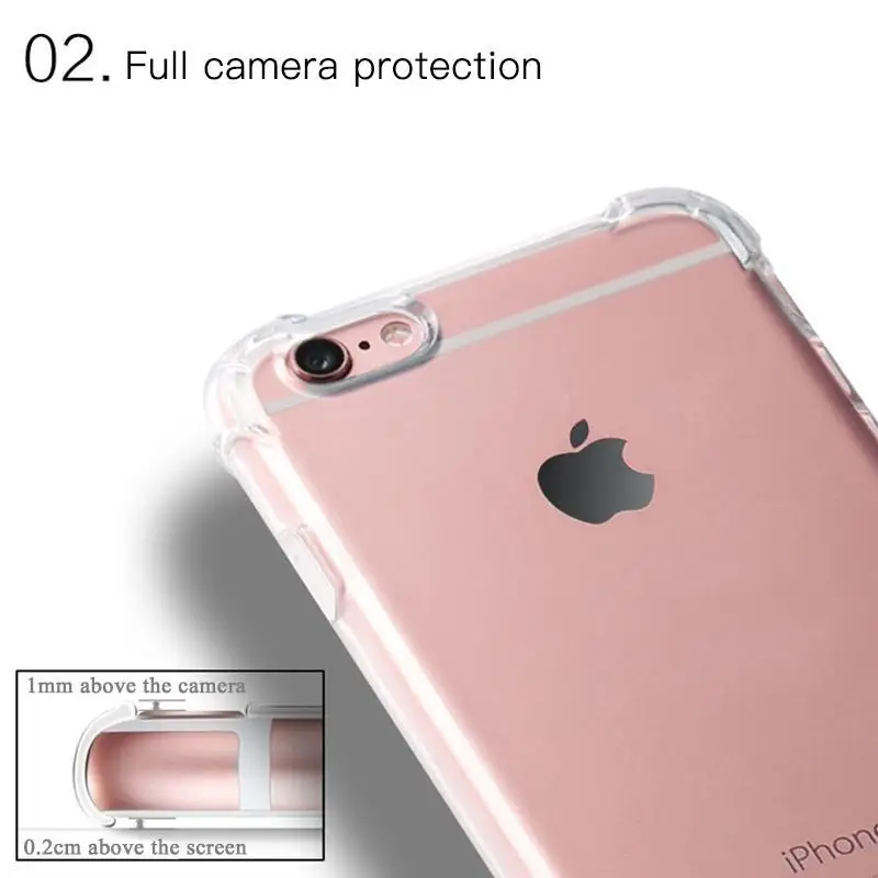 Прозрачный чехол для iPhone 11 Pro Max X XS Max XR Airbag противоударный силиконовый чехол из ТПУ для телефона iPhone 6 6S 7 8 Plus