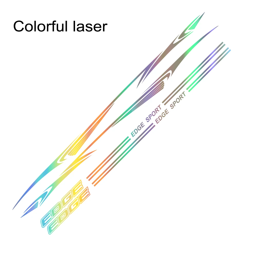 Colorful Laser 1 Набор для стайлинга автомобилей графические виниловые боковые наклейки на дверь светоотражающие автомобильные накладки для Ford Edge Автомобильные украшения кузова Аксессуары - Название цвета: Colorful Laser