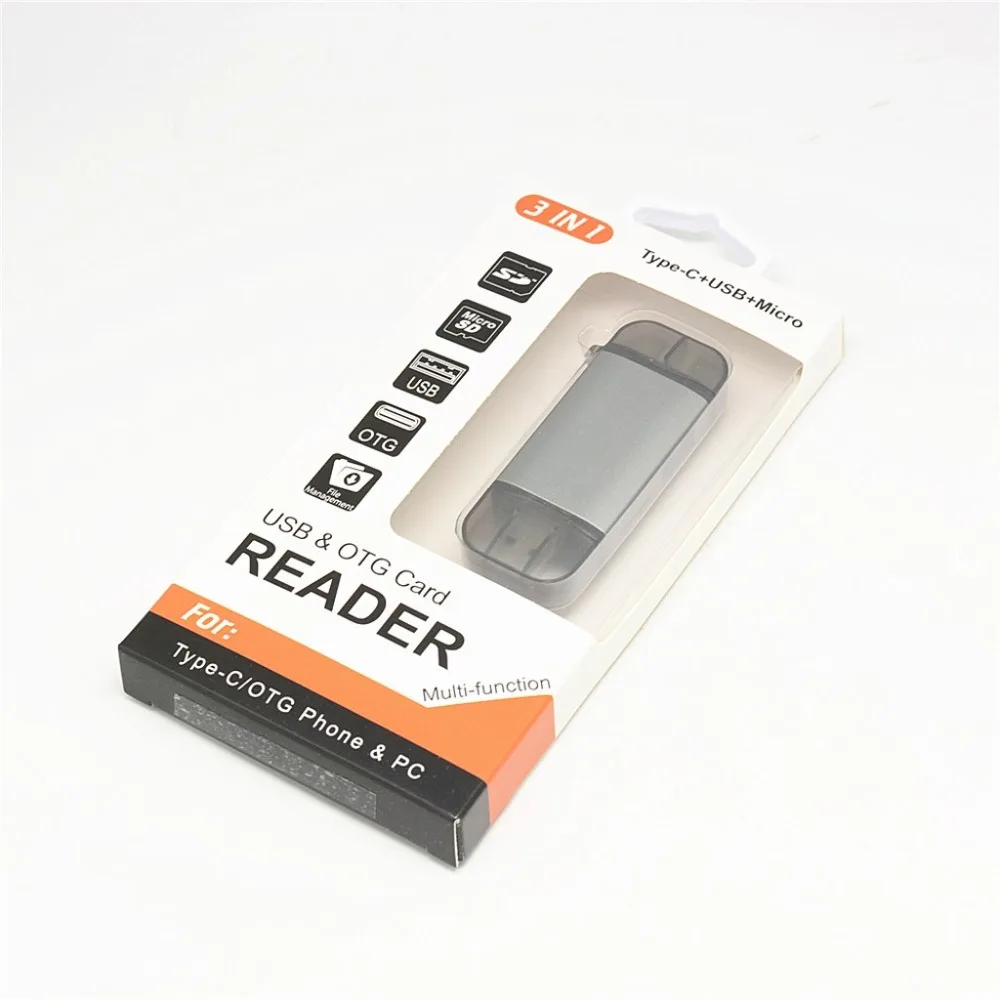 Все в одном USB считыватель карт памяти Адаптер для SD TF type-C Micro-USB тонкий и портативный дизайн Широкая совместимость