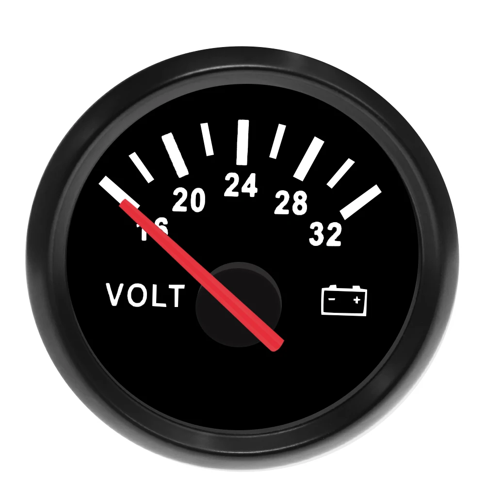 52 мм нержавеющая сталь вольтметр Gauge16~ 32 В/8~ 16 В вольт лодка морской вольтметр Авто Запчасти измерительные приборы