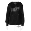 Oversized Hoodies Y2K Fashion Rhinestone Zipper E-girl Vintage Black Sweatshirts Hoody Outfits Streetwear Casual With Hood 5