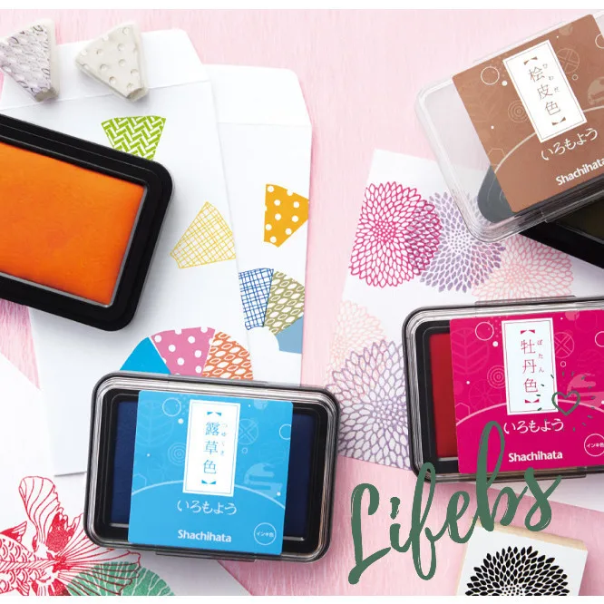 JIANWU24ColorsJapaneseOriginalColoredInkpadStampOilBasedInk