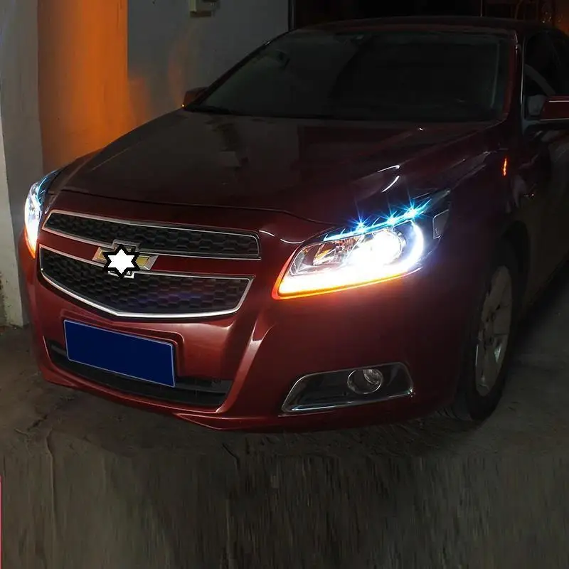 Cob запчасти для автомобилей Neblineros Para Drl дневные ходовые огни Автомобильные светодиодные фары автомобильные фары в сборе для Chevrolet Malibu
