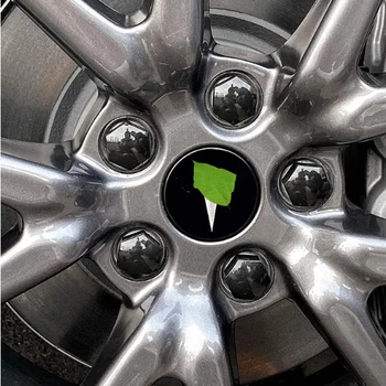 

For Tesla Model 3 Badge Accessories Aluminum 4pcs Wheel Center Caps Hub Cover Emblem Logo 20pcs Screw Tire Nut Cover Modified