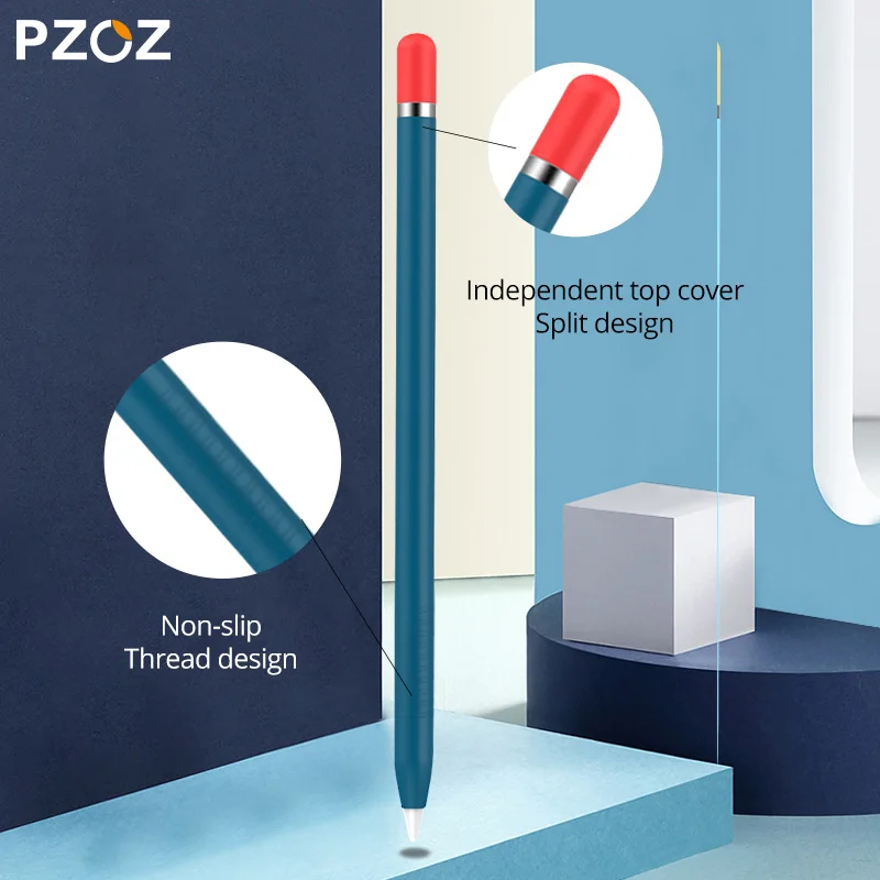Чехол PZOZ для Apple pencil 1 2 Универсальный Цветной чехол IPad Pencil нескользящий